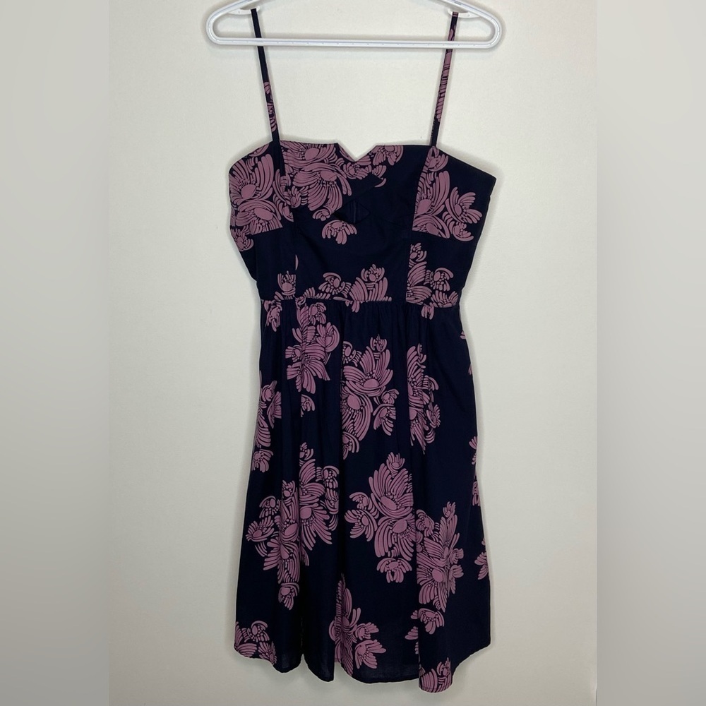 French Connection Dress  Size 10 NWT 100% Cotton Spaghetti Straps Side Pockets